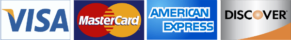 Visa, MasterCard, American Express, Discover